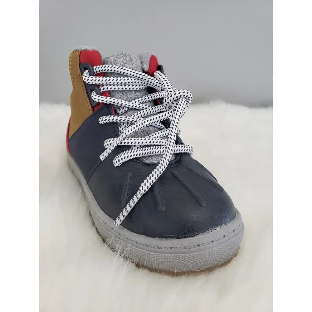 NEW OshKosh Toddler Boys Boots‎ Wistman Navy size 10 Duck Brown Red Fall Winter